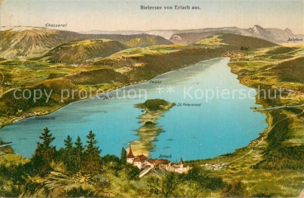 Erlach Bielersee BE Panorama