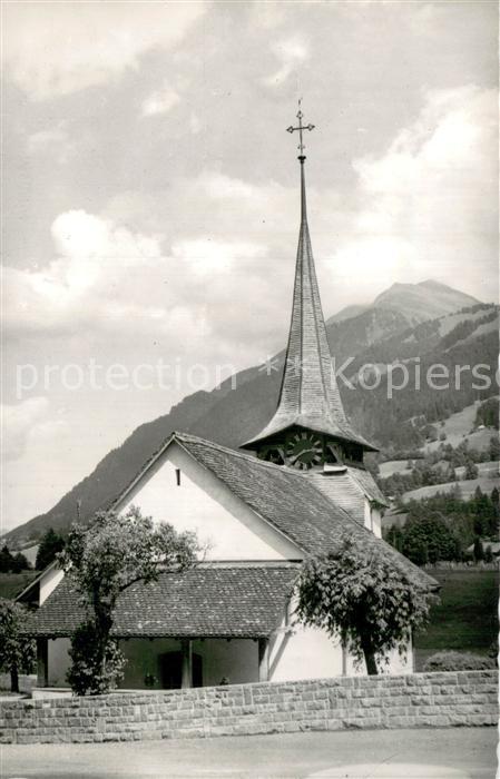 Diemtigen BE Kirche mit Niesen