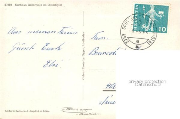Schwenden Diemtigtal Kurhaus Grimmialp – Bild 2