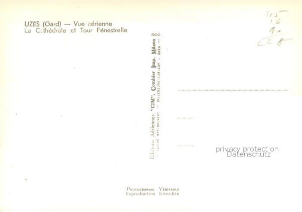 Uzes 30 Vue aerienne La Cathedrale et tour Fene – Bild 2