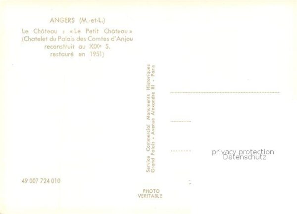 Angers 49 Le Chateau Le Petit Chateau – Bild 2