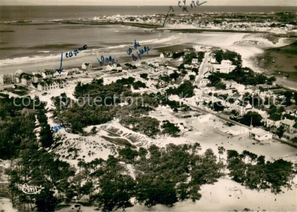 Saint-Gilles-sur-Vie Vendee Les pins et la plage vue aérienne