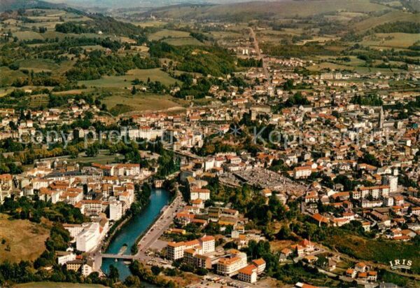 Lourdes Hautes Pyrenees Vue aérienne sur la ville