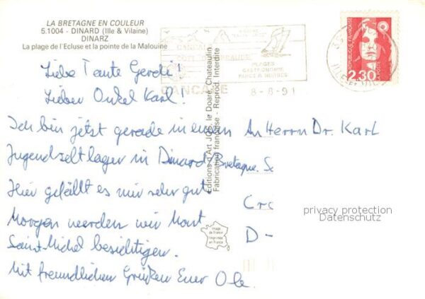 Dinard 35 La plage de l’Ecluse et la pointe de la – Bild 2