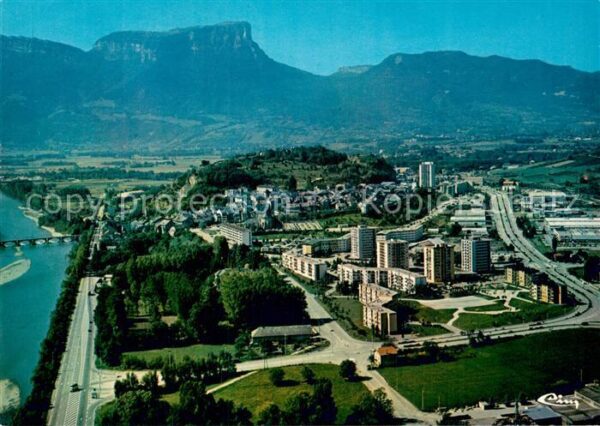 Montmelian 73 Vue generale aerienne et le Mont Granie
