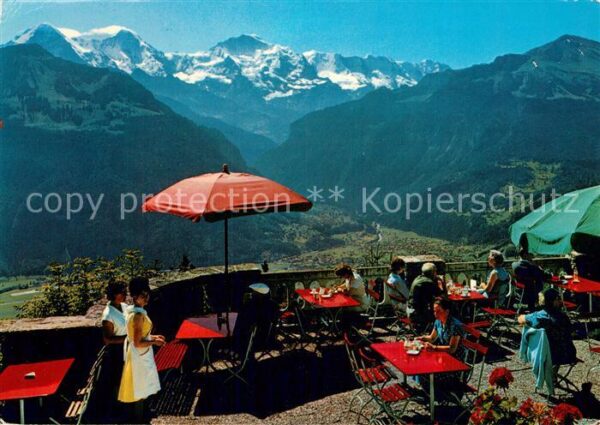 Interlaken BE Hotel Restaurant Harder Kulm Terrasse m