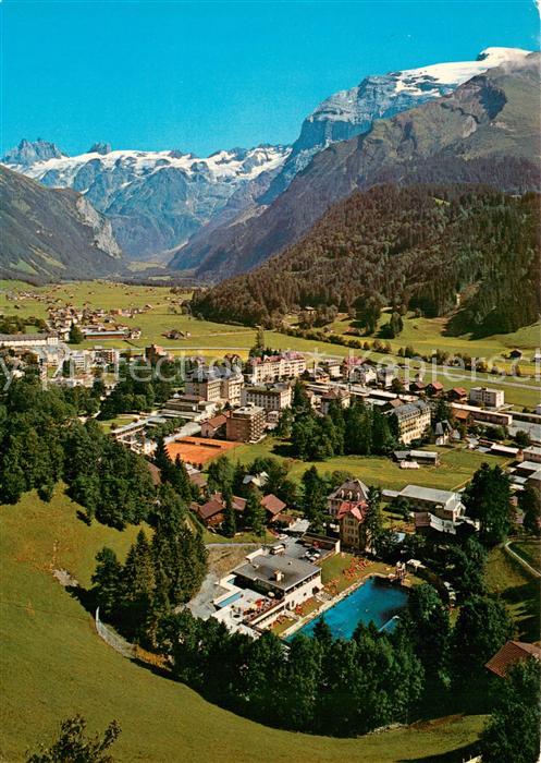 Engelberg  OW Fliegeraufnahme mit Spannörter und Titl