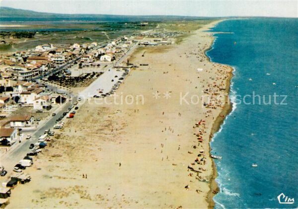 Le Barcares 66 Vue aérienne de la plage