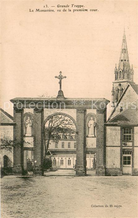 Grande Trappe Abbaye de la Soligny-la-Tr Le Monastere vu de la premiere cour