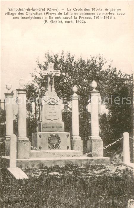 Saint-Jean-de-la-Foret La Croix des Morts erigee au village de