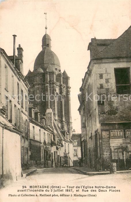 Mortagne 61-au-Perche Orne Tour de l’Eglise Notre Dame avant lÄinc
