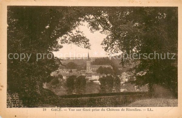 Gace 61 Vue sur Gace prise du Chateau de Risenl