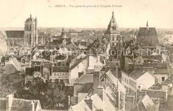 Dreux 28 Vue generale prise de la Chapelle St Lo