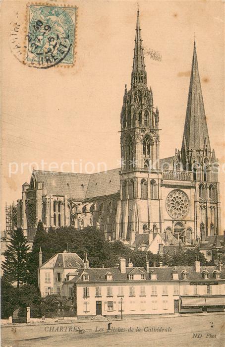 Chartres 28 Les Fleches de la Cathedrale
