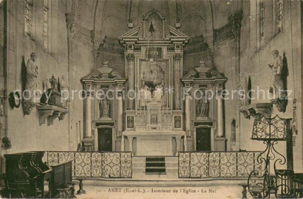 Anet 28 Intérieur de l Eglise la nef