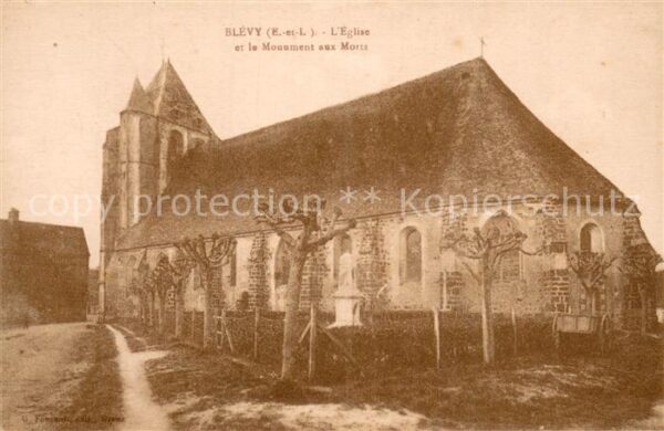 Blevy Maillebois 28 Eglise et le Monument aux Morts