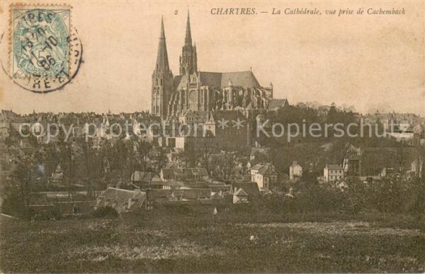 Chartres 28 La Cathedrale vue prise de Cachemback