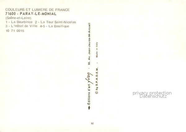 Paray-le-Monial 71 Fliegeraufnahme La Bourbince - La Tour – Bild 2