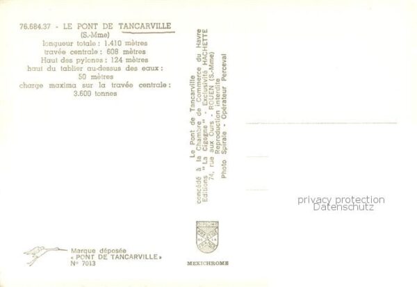 Tancarville 76 LE Pont de Tancarville Grosse Brücke – Bild 2