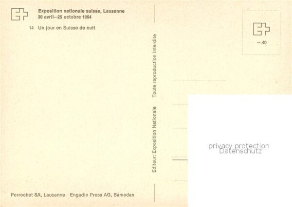 Lausanne VD Exposition nationale suisse bei Nacht – Bild 2