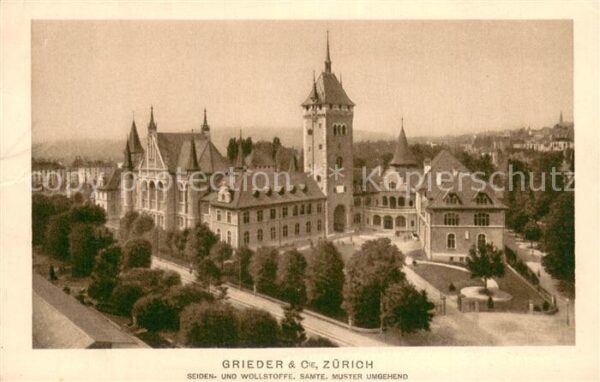 Zuerich ZH Grieder et Cie Seiden und Wollstoff Fab