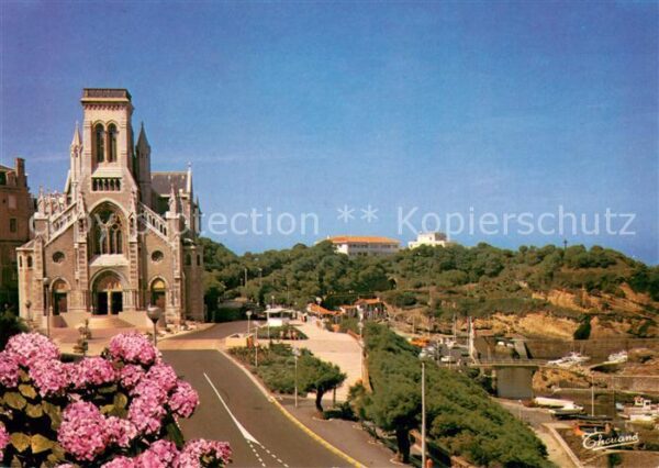 Biarritz Pyrenees Atlantiques Eglise et Place Ste Eugenie
