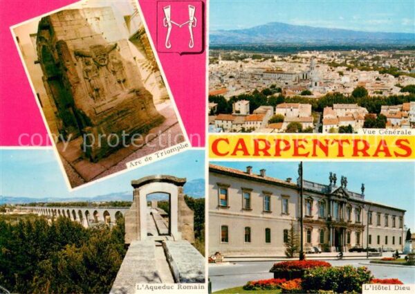 Carpentras 84 Arc de Triomphe Vue generale Aqueduc Ro