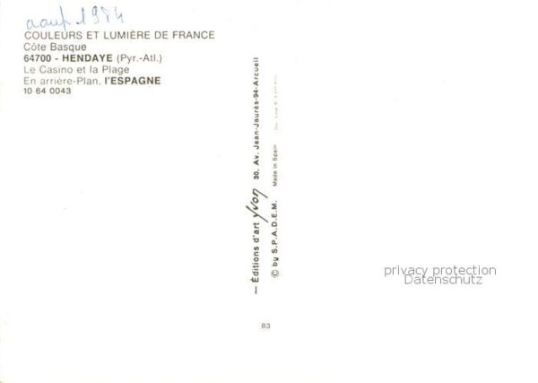 Hendaye 64 Le Casino et la Plage En arriere Plan l – Bild 2