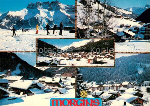 Morgins Teilansichten Wintersportplatz Alpen Sk