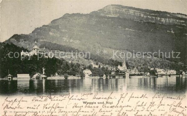 Weggis Vierwaldstaettersee mit Rigi