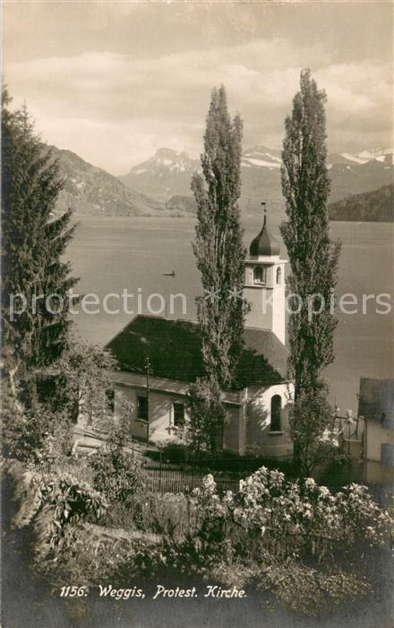 Weggis Vierwaldstaettersee Protestantische Kirche