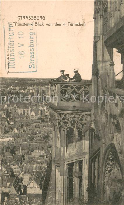 Strassburg Elsass Münsterblick von den 4 Türmchen