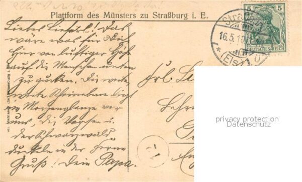 Strassburg Elsass Münsterblick von den 4 Türmchen – Bild 2