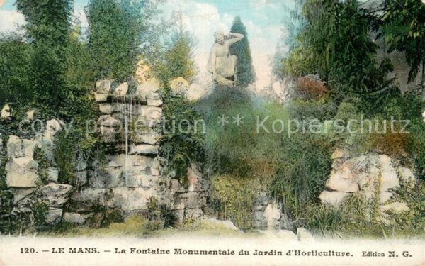 Le Mans Sarthe La Fontaine Monumentale du Jardin d_Hor