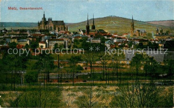 Metz  57 Moselle Panorama Kirche