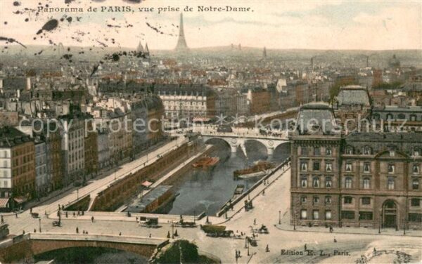 Paris 75 Panorama vue prise de Notre Dame