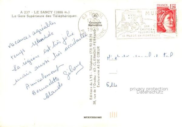 Le Sancy 1886m 83 Puy-de-Dome La Gare Superieure des Telepheriques Vu – Bild 2