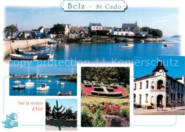 Belz 56 Morbihan St Cado Sur la riviere d’Etel Vue d_ens