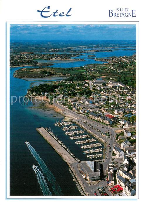 Etel Le port et la riviere d’Etel Vue aerien