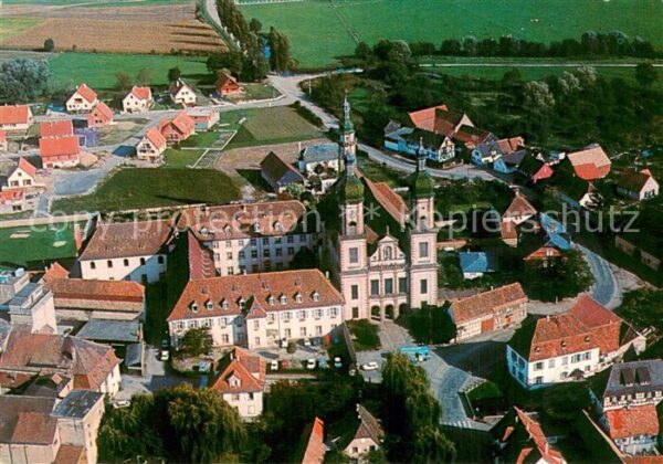 Ebersmuenster Eglise Abbatiale et Couvent Vue aerienn