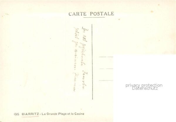 Biarritz Pyrenees Atlantiques La Grande Plage et le Casino – Bild 2