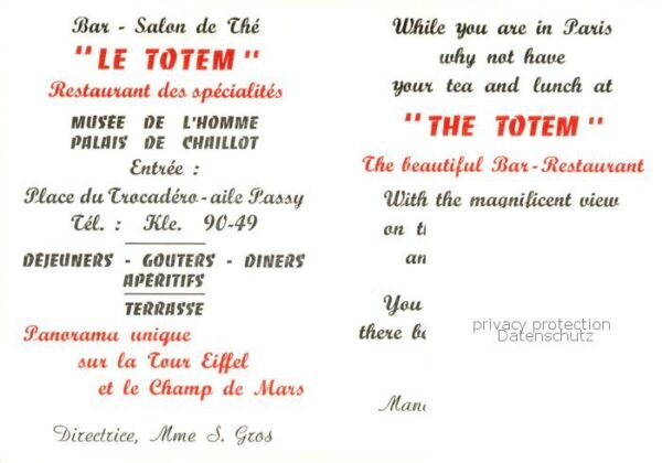 Paris 75 Bar Salon de The Le Totem – Bild 2