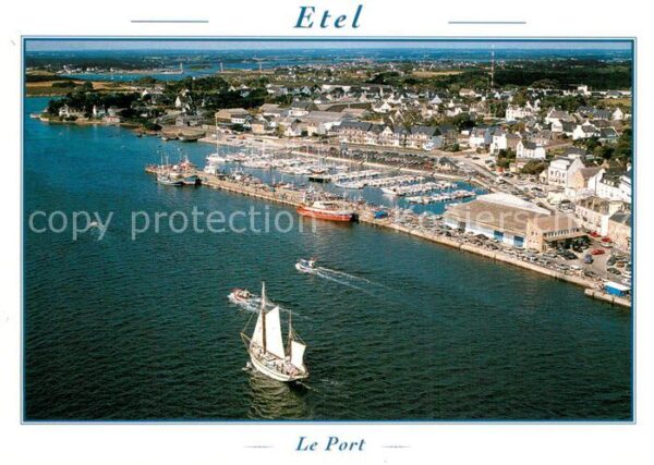 Etel Port de peche et station balneaire Vue