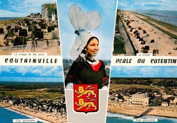 Coutainville La plage et les jeux Vue generale aerie