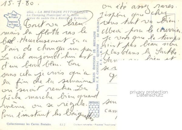 Erdeven 56 Morbihan Le Camping Municipal et la belle greve – Bild 2