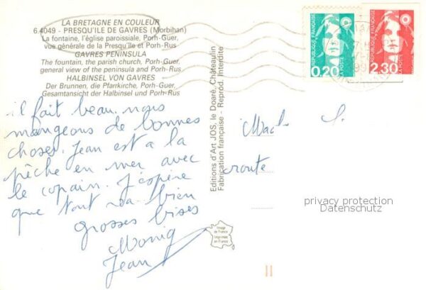 Presque Ile de Gavres 56 Morbihan La fontaine l’eglise paroissiale Porh G – Bild 2