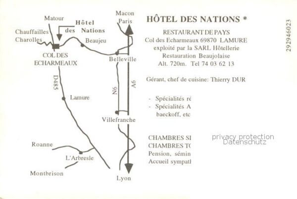 Lamure-sur-Azergues 69 Rhone Hotel des Nations Vue aerienne – Bild 2