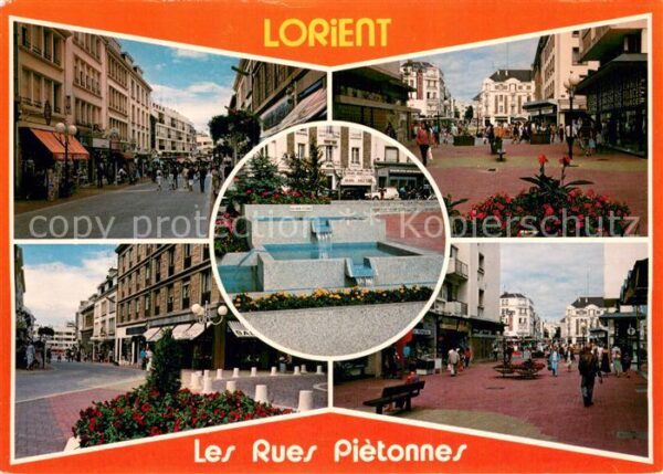 Lorient 56 Morbihan Rues piétonnes du centre ville