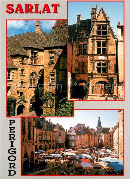 Sarlat-en-Perigord Capitale du Périgord Marché Centre viei