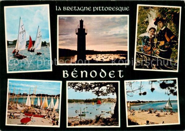 Benodet 29 Finistere Sur la Côte des légendes Plage Phare Co